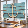 Nautical Anchor on Vintage Wood Grain Indoor TV Cover, Elastic TV Screen by Unknown