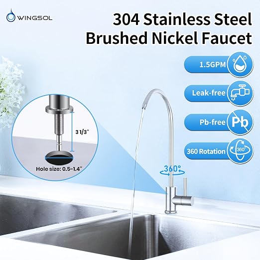 Water Filter for Sink with Faucet, NSF/ANSI 42&53 Improve Taste, EZ Change Life - Image 7