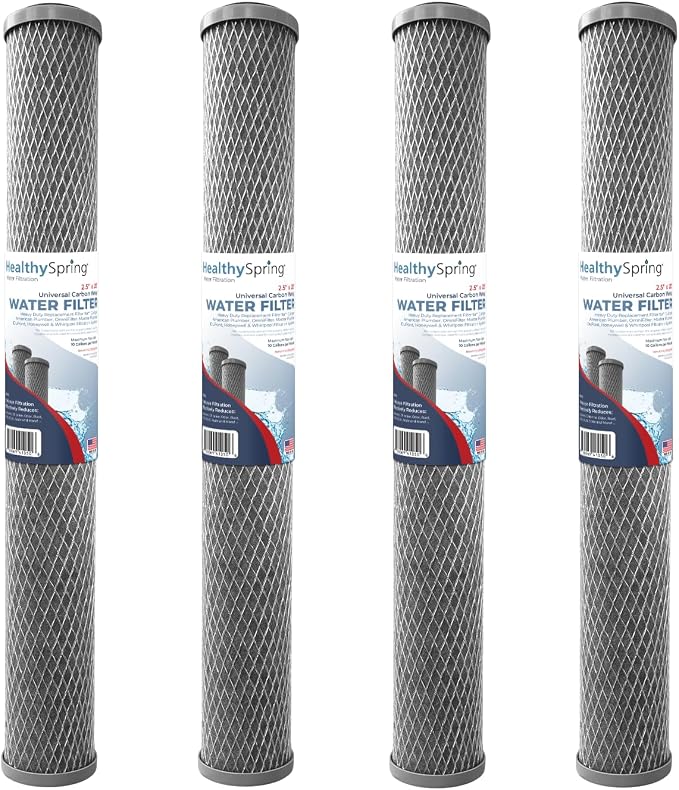 5 Micron 2.5" x 20" Whole House CTO Carbon Sediment Water Filter Cartridge by HealthySpring