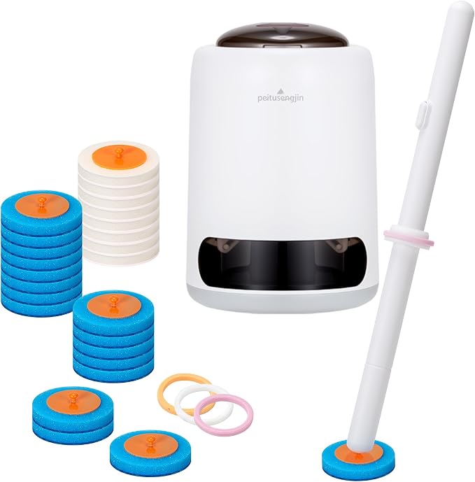 Disposable Toilet Brush, with 24 Refill Heads and Holder, Clean Brush Starter by Unknown