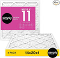 Simply 14x20x1 Air Filter, MERV 11, 4 Pack, by SimplyFilters