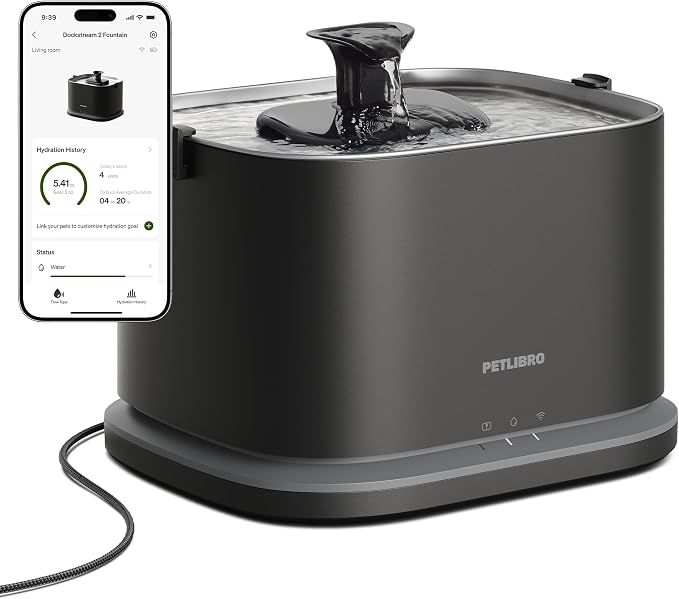 PETLIBRO Upgrade Cat Water Fountain Stainless Steel Tray, Dockstream 2 Cat by Unknown