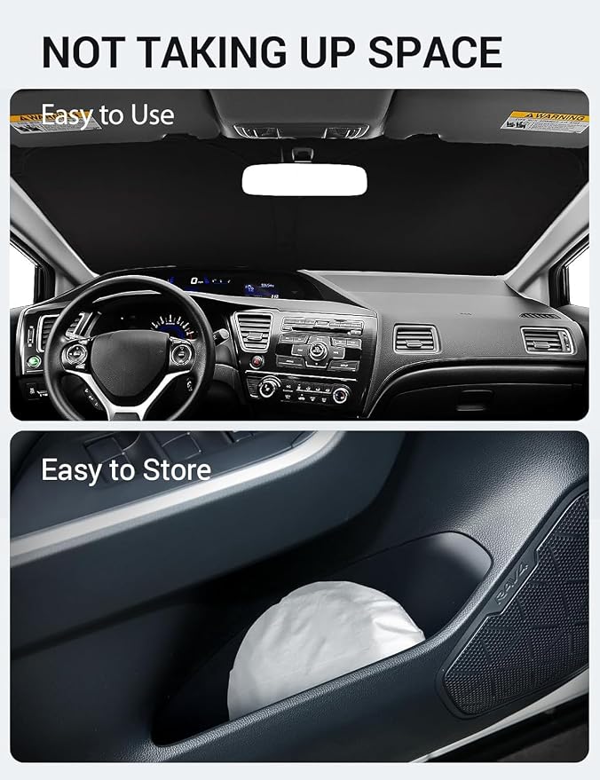 Proadsy 2026 Upgrade Windshield Sun Shade Custom Fit 2012-2015 Civic Foldable - Image 9