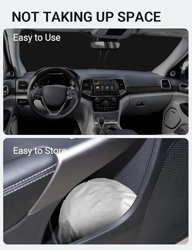 Proadsy 2026 Upgrade Front Windshield Sun Shade Foldable Sunshade Protector - Image 9