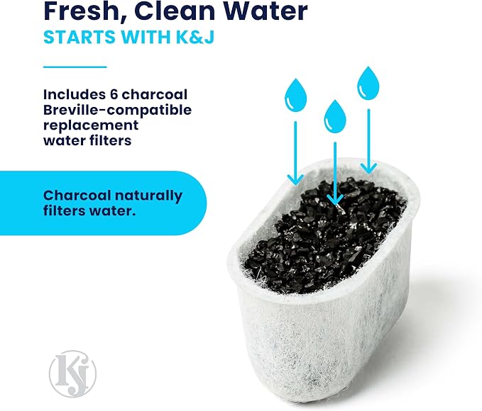 K&J Premium 6-Pack of Replacement Breville BWF100 Compatible Water Filters - Image 4