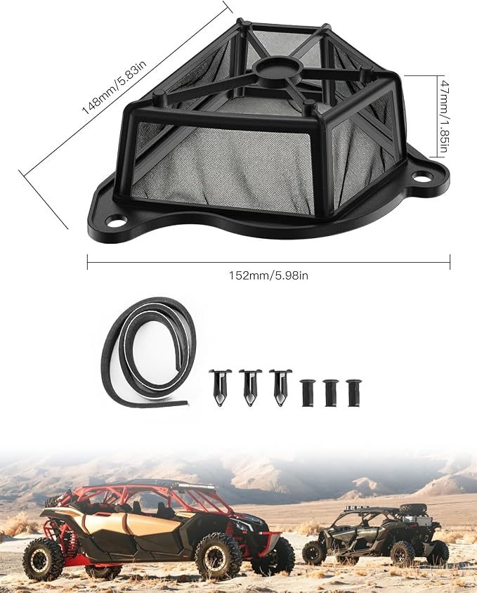 Air Intake Pre-Filter for Can-Am Maverick X3/Max Models, ABS Plastic Debris - Image 7