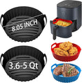 2Pcs Silicone Air Fryer Liners Reusable Round Thickened Airfryer Basket by Unknown