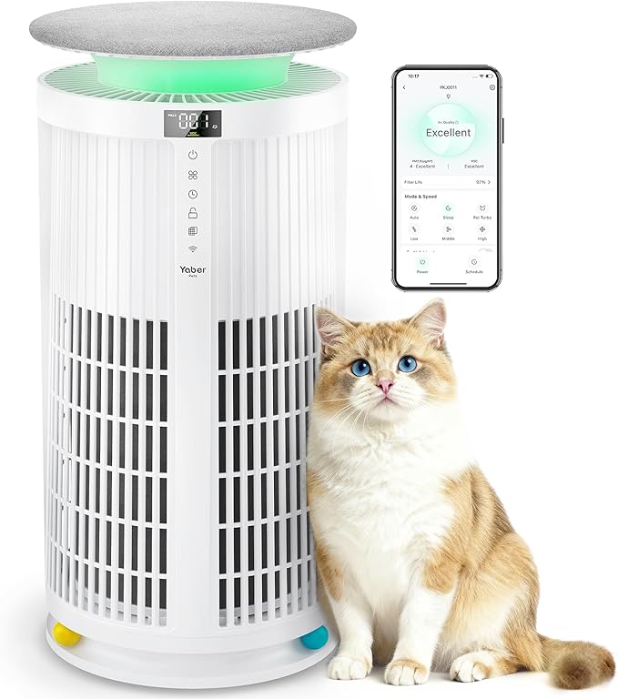 Air Purifiers for Home Large Room, Yaber Pets H13 HEPA Air Purifier for Home by YaberPets