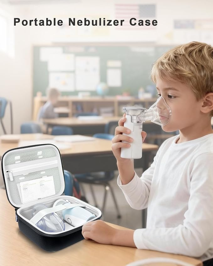 Carrying Case for Portable Handheld Inhaler Nebulizer Asthma Inhaler Black | - Image 6