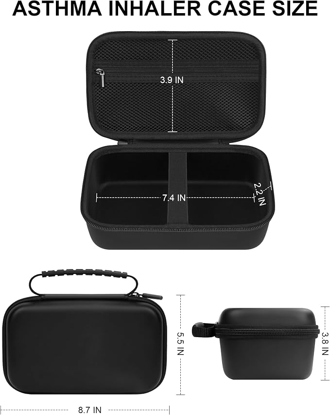 Asthma Inhaler Case Portable Nebulizer and Spacer Storage - Image 4