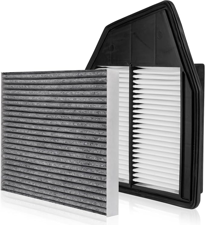Cabin & Engine Air Filter Fit for Honda Accord 2008-2012 L4 2.4L Activated by Forccord