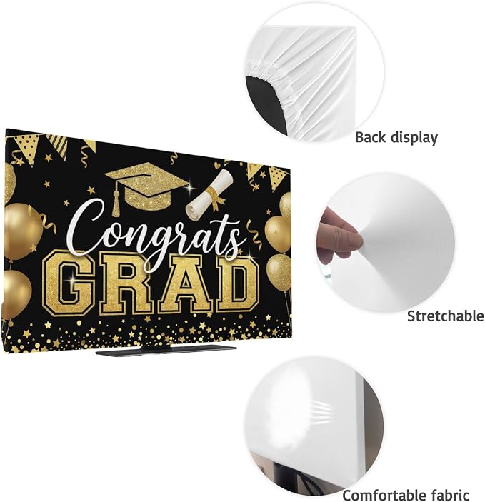 Graduation Celebration Balloon Indoor TV Cover, Elastic TV Screen Protector - Image 7