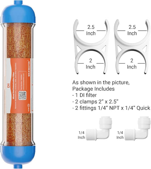 10" Refillable Mixed Bed Ion Exchange Aquarium Filter - Image 2