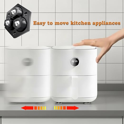 Mini Caster Wheels, Self Adhesive Appliance Sliders - Image 3