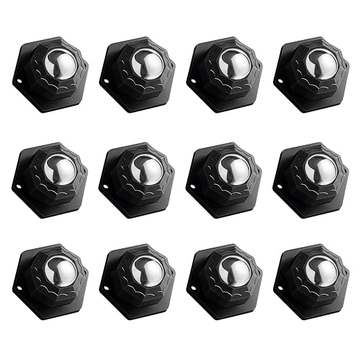 12 Pack Heavy-Duty Self-Adhesive Swivel Caster Wheels by WEITELAI