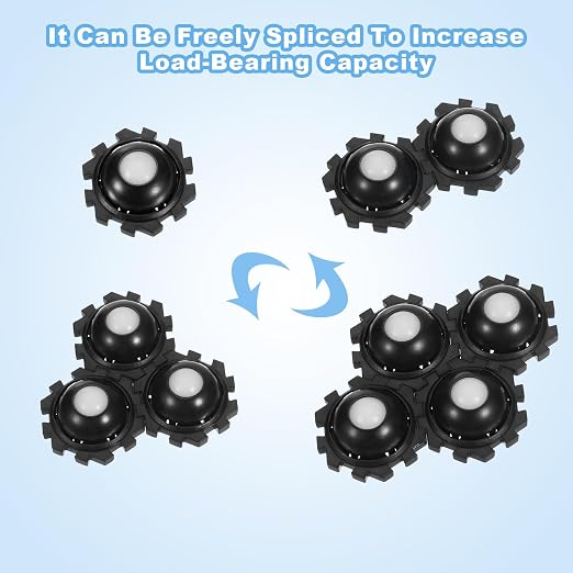 uxcell 24Pcs Mini Self Adhesive Caster Wheels, 1.02" x 0.47" 360° Rotation - Image 5