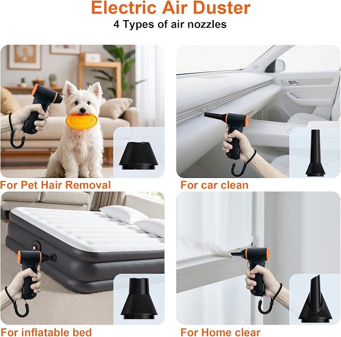 Compressed Air Duster-150000RPM Super Power Rechargeable Air Duster, 3-Gear - Image 4