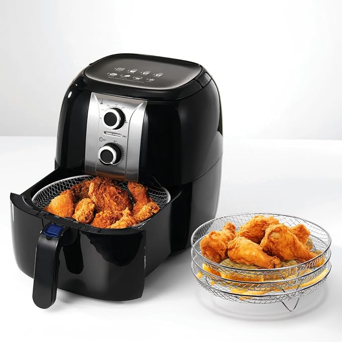 Elsjoy 3 Pack 8 Inch Round Air Fryer Racks, Stainless Steel Air Fryer Mesh Tray - Image 7