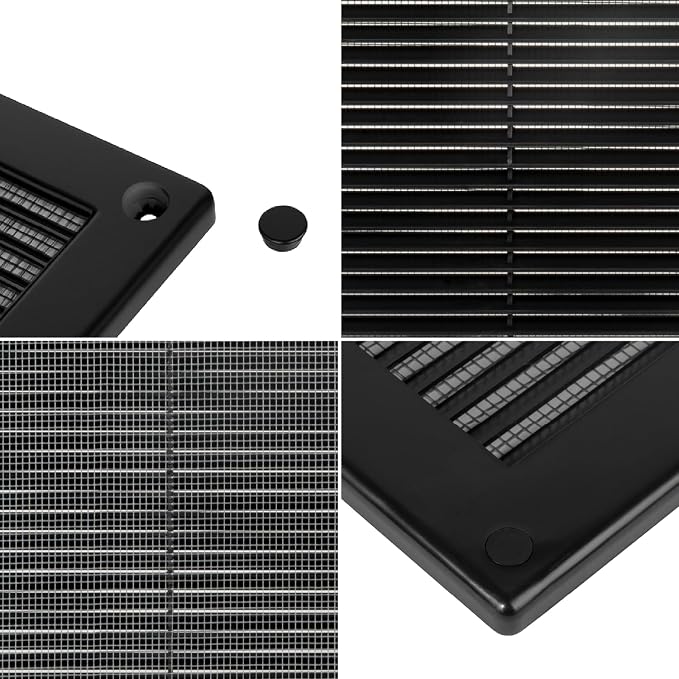 10 x 10 Inch Black Air Vent Cover – Plastic Square Air Vent Grill Cover - Image 7