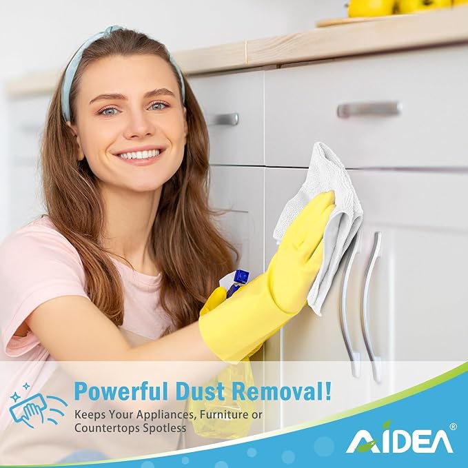 AIDEA Microfiber Cleaning Cloth White-600PK, Soft Microfiber Towels - Image 4