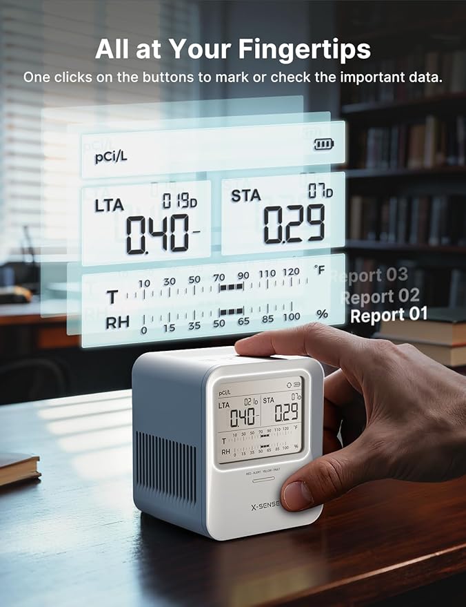 X-Sense Radon Detector for Home, Audible & Visual Alerts, XR0B-SR | Up to 90% - Image 7