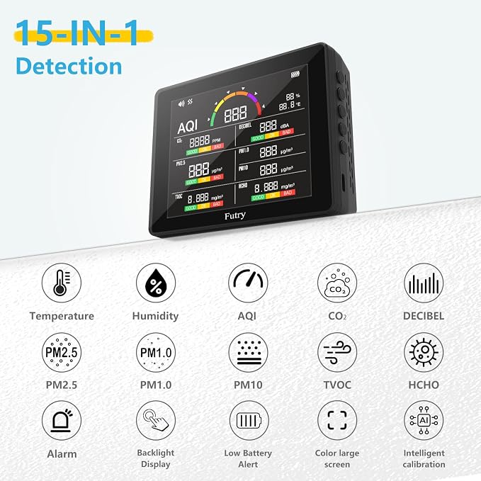 15-in-1 Air Quality Monitor Indoor - Image 2