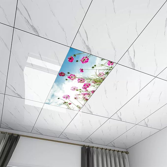 2PCS Fluorescent Light Covers for Classroom Ceiling Lights Magnetic Light Covers - Image 8