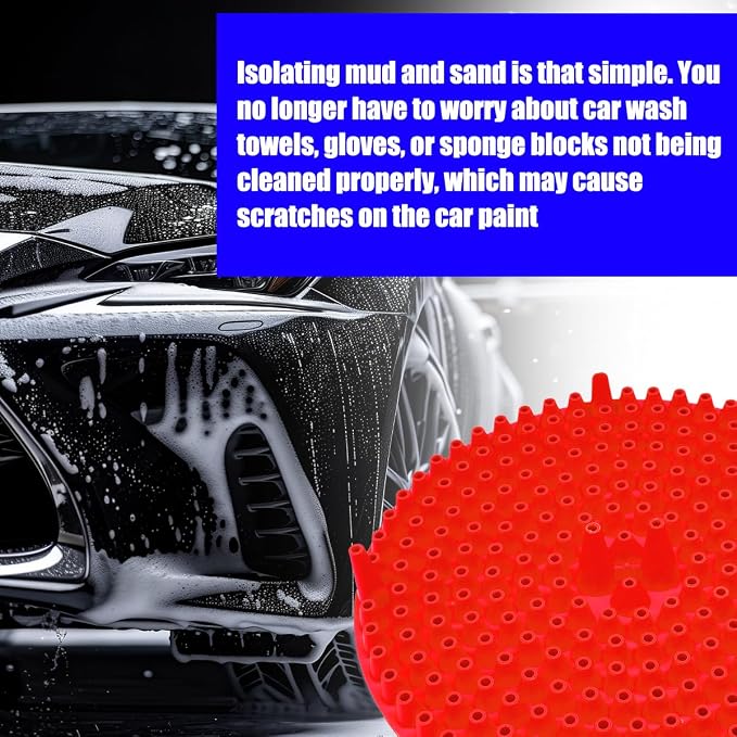 2PCS Car Wash Bucket Grit Trap Insert, 10.2" Vehicle Detailing Washing Filters - Image 4