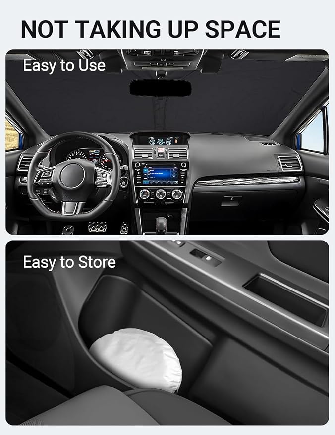 Proadsy 2026 Upgrade Front Windshield Sun Shade Foldable Sunshade Protector - Image 9