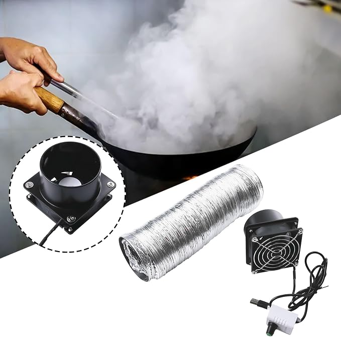 Smoke Absorber Fume Extractor Fan USB Adjustable Solder Pipe Duct Exhuast Fan - Image 4