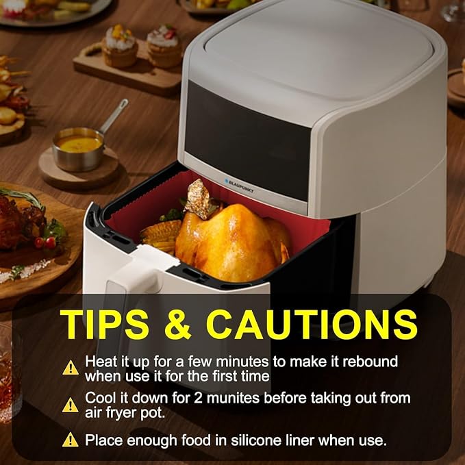 Large Silicone Air Fryer Liners Square 5-9 QT, 7.9 Inch Reusable Airfryer - Image 7