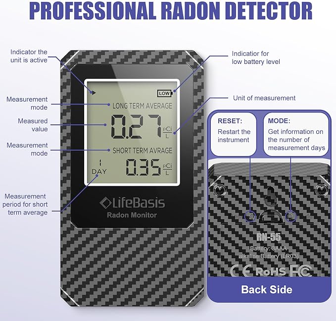 LifeBasis Radon Detector, Radon Test - Image 6