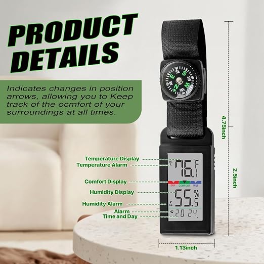 Indoor Outdoor Portable Thermometer Hygrometer - Image 3
