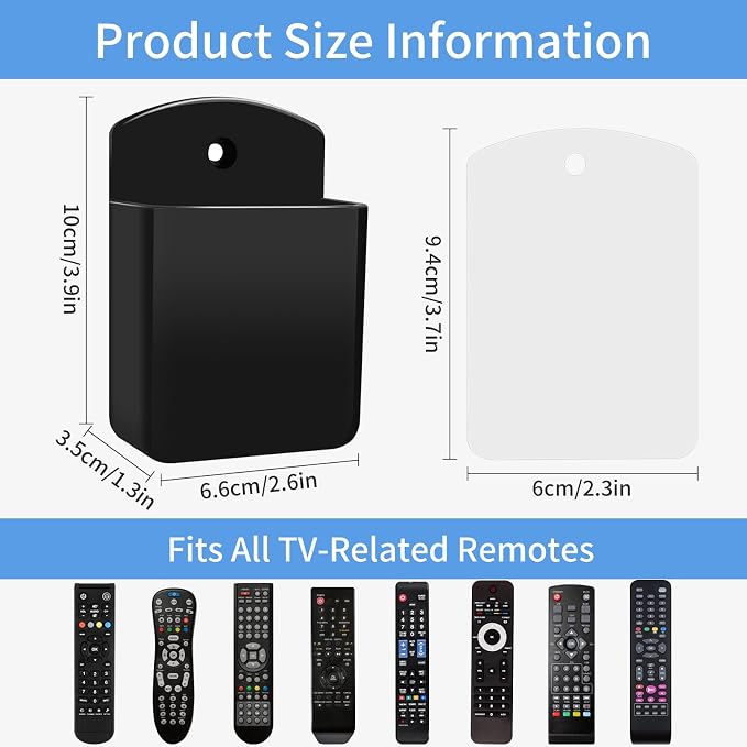 2 Pcs Remote Control Holder Wall Mount, TV Remote Holder - Image 2