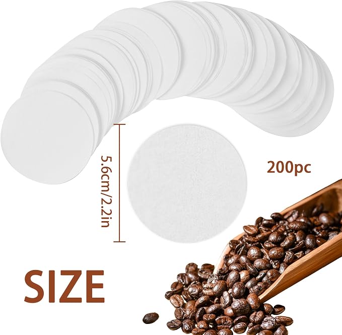 CEYAZYE 200 PCS Round Coffee Filter Paper, 56 mm Disposable Coffee Filters - Image 3