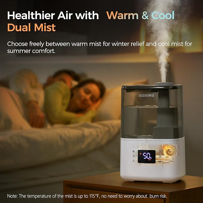 BOXING 4.5L Warm and Cool Mist Ultrasonic Humidifier - Image 2