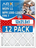 13x21.5x1 Air Filter MERV 11 Rating, 12 Pack of Furnace Filters Comparable to by AIRXFILTERSWICKEDCLEANAIR
