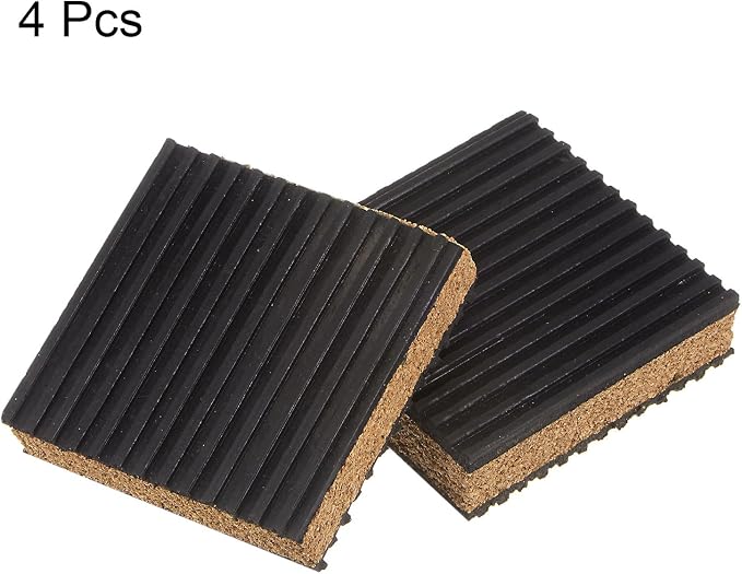 HARFINGTON 4pcs Rubber Anti Vibration Pads 3" x 3" x 7/8" Isolation Vibration - Image 3