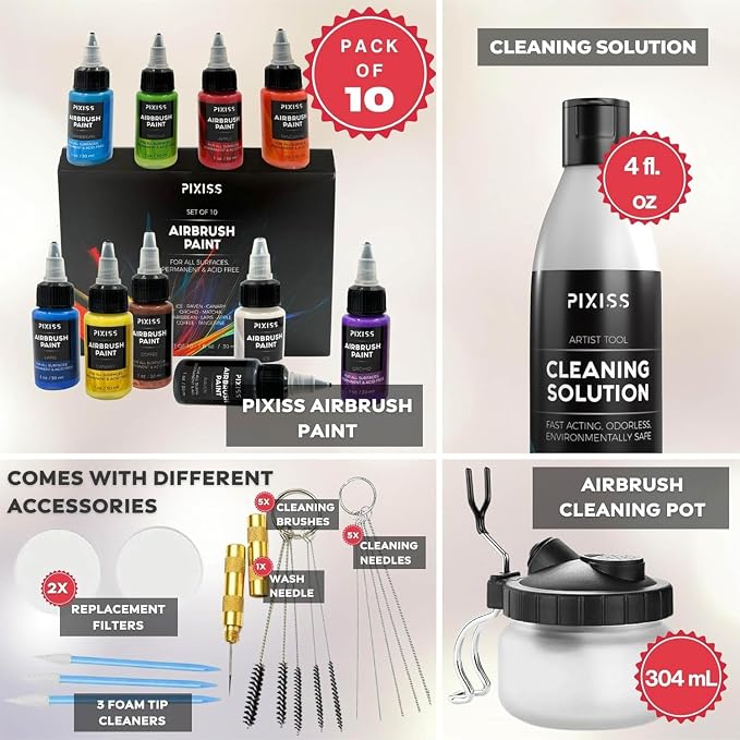Airbrush Cleaning Kit – Glass Cleaning Pot - Image 2