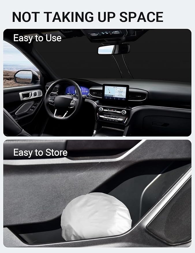 Proadsy 2026 Upgrade Windshield Sun Shade Custom Fit Ford Explorer 2020-2025 - Image 9