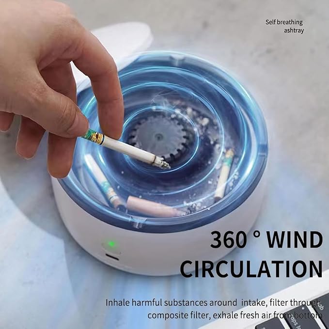 Multifunctional Smokeless Ashtray, Indoor and Outdoor Ashtray, Air Purifier - Image 2