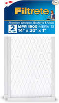 Filtrete 14x20x1 AC Furnace Air Filter, MERV 13, MPR 1900, Premium Allergen by Filtrete