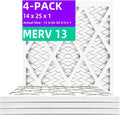 14x25x1 MERV 13 Pleated Air Filter MPR 1900 & FPR 10, Furnace Air Filters by Qingzhug