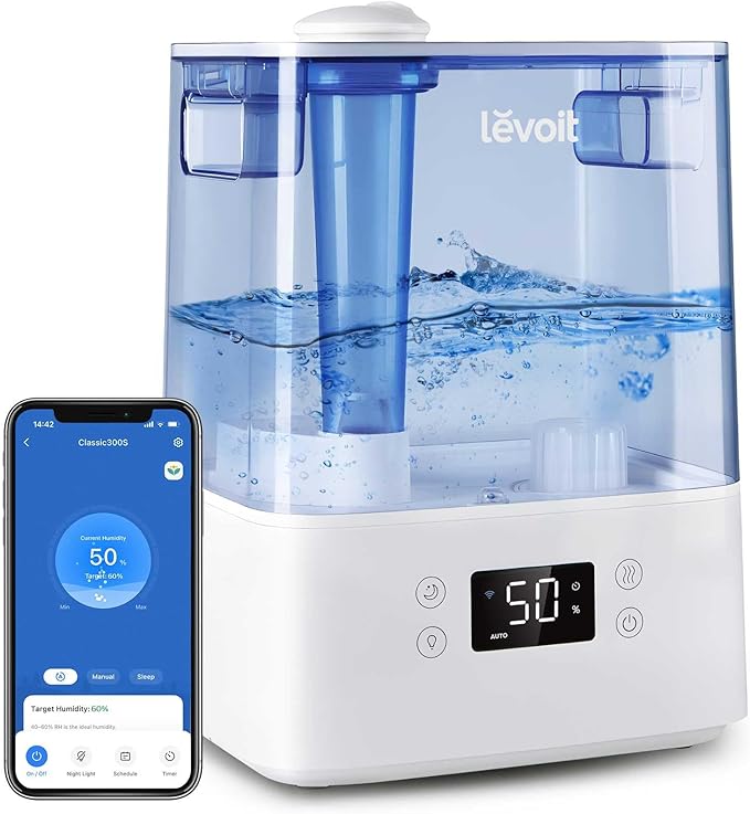 Levoit Classic300S Ultrasonic Smart Top Fill Humidifier, Large 6L Tank by Unknown