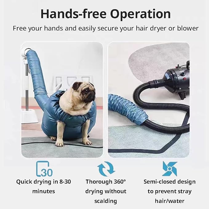 MANON ROSA Dog Drying Bag – Quick Dry Pet Hair Drying Suit - Image 2