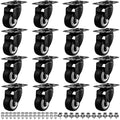 2" Casters Set of 16 Heavy-Duty Industrial Caster Wheels Double Ball Bearing by GcFoir
