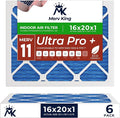 MervKing 16x20x1 Air Filter Actual Size: 15.7" x 19.7" x 0.75" MERV 11 MPR by MervKing