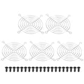 PATIKIL 92mm Fan Grill with Screws, 5 Pack Chrome Plated Iron Frame Ventilator by PATIKIL
