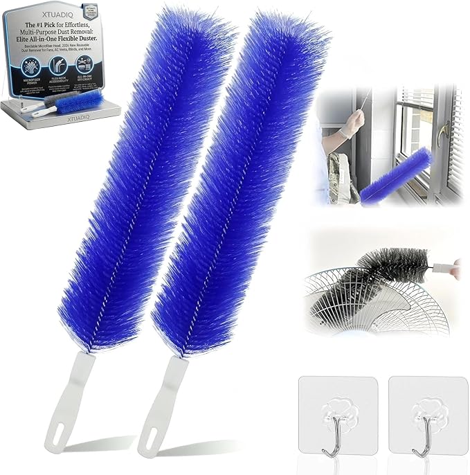 Bendable Microfiber Head, 2026 New Reusable Dust Remover, Fan Brush Cleaner by Unknown
