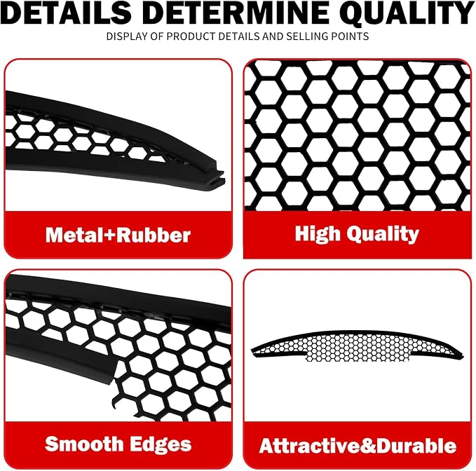 Motorcycle Mesh Fairing Grill Top Vent Grille Screen Fit - Image 4
